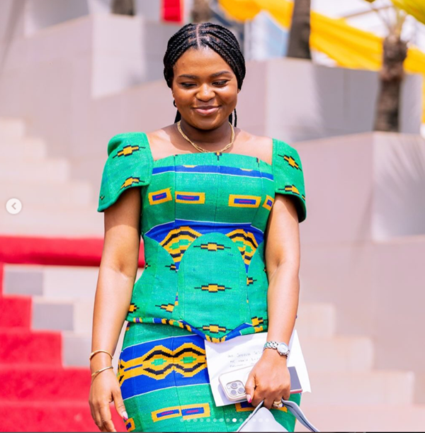 North Dayi MP Joycelyn Tetteh Stuns in Kente at SONA 2025