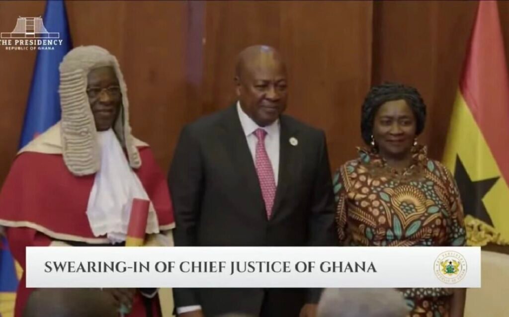 Justice Baffoe-Bonnie sworn in as Chief Justice
