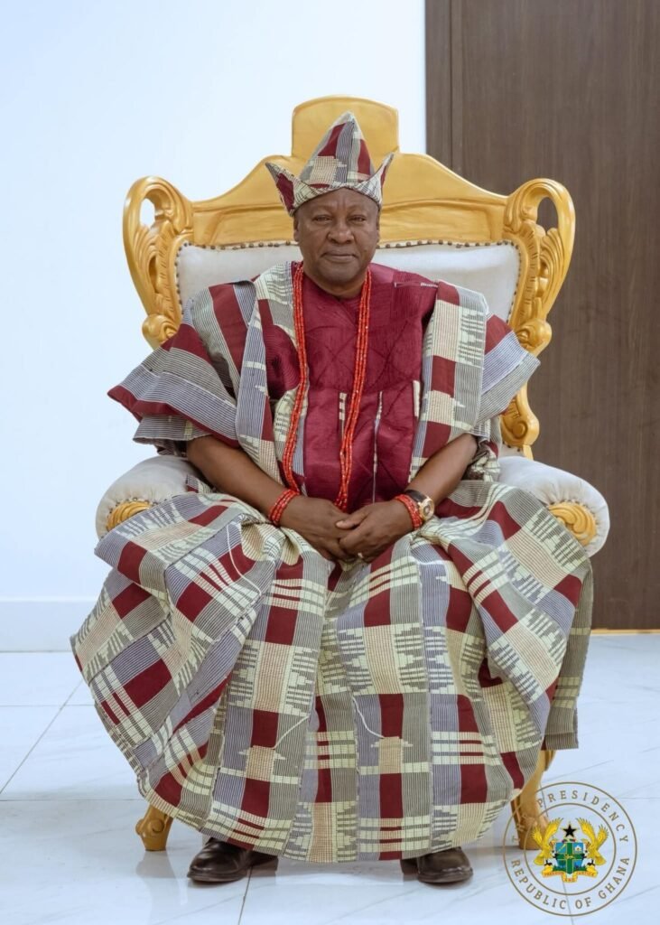 President Mahama installed as honorary Yoruba chief in Nigeria