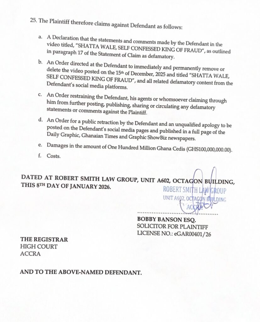 Here is why Shatta Wale is suing Blakk Rasta for GH₵100 million