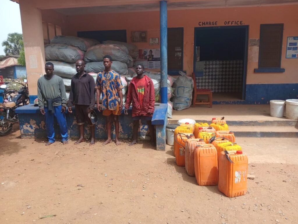 Police intercept large boat carrying 41 sacks of narcotic substances on Volta River, 4 arrested