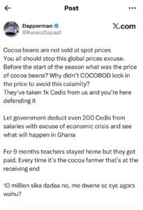 Ghanaians react to cocoa producer price slash