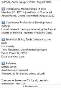 Career coach Dickson Assan shares professional template for a good CV Career coach Dickson Assan shares professional template for a good CV