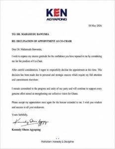 I Regret to Respectfully Decline — Ken Agyapong Rejects Bawumia Appointment